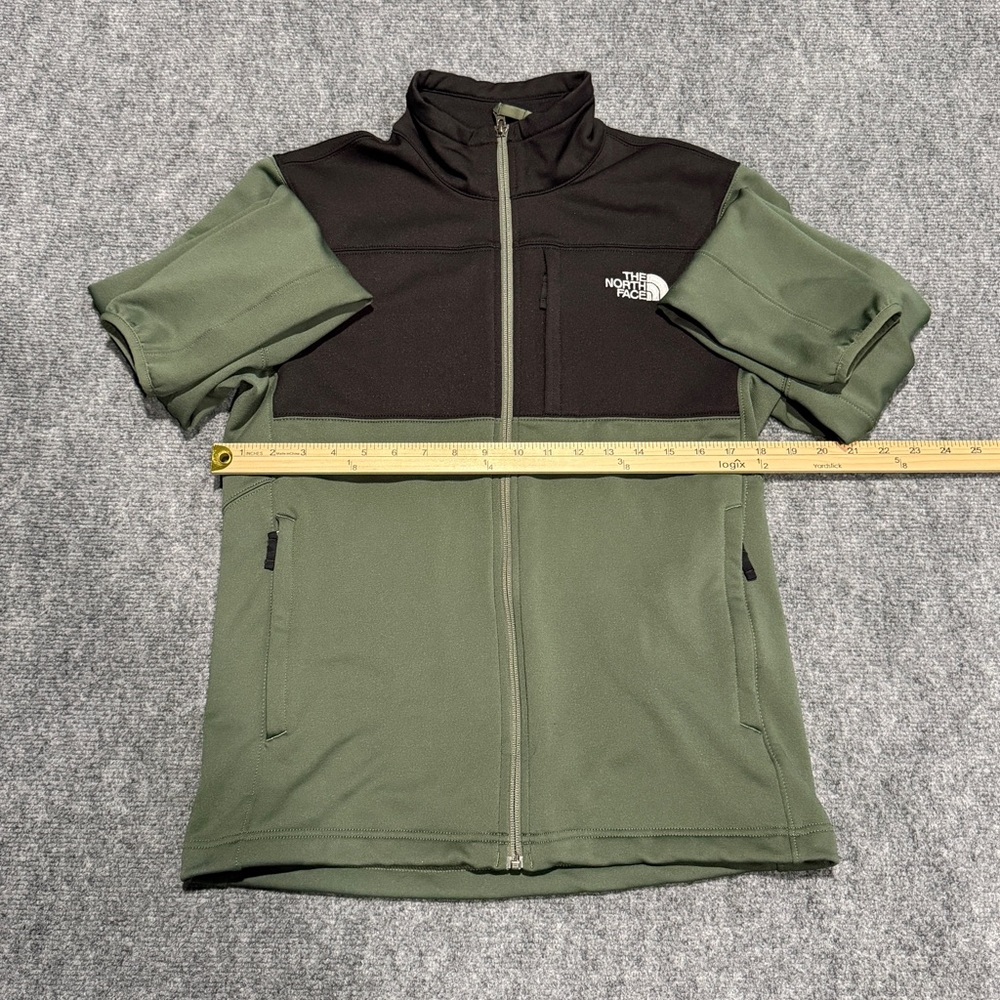 THE NORTH FACE Full Zip Fleece Jacket (Green/Black Colorblock, Size S) - Picture 4 of 5